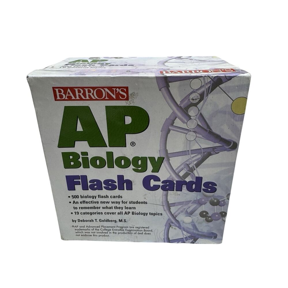 Barron's AP Biology 500 Flash Cards Deborah Goldberg Study Set